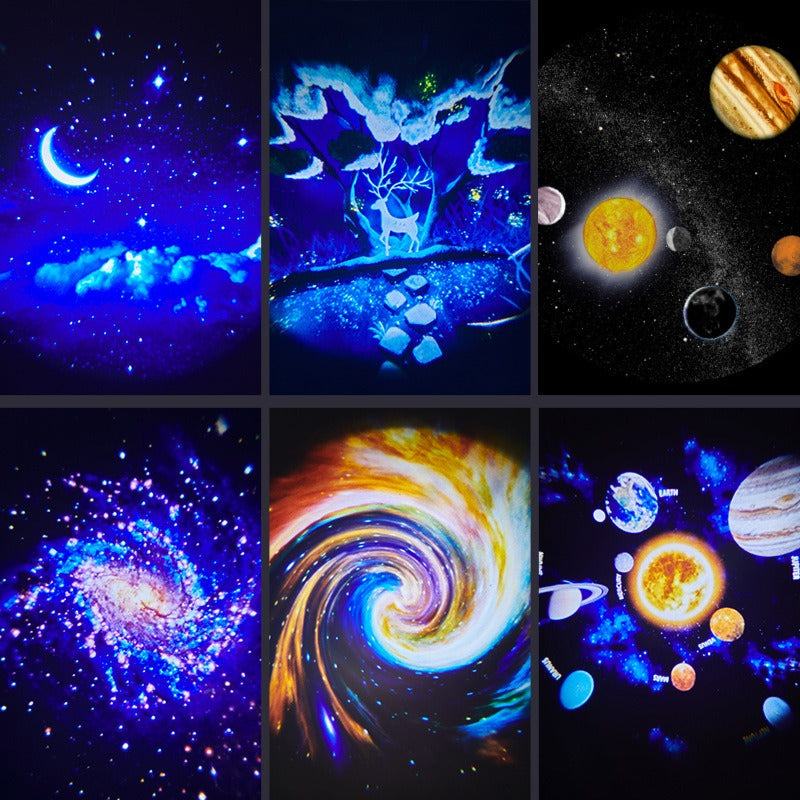 Luminária de Estrelinhas e de Galáxias - 7 Modos em LED 360°